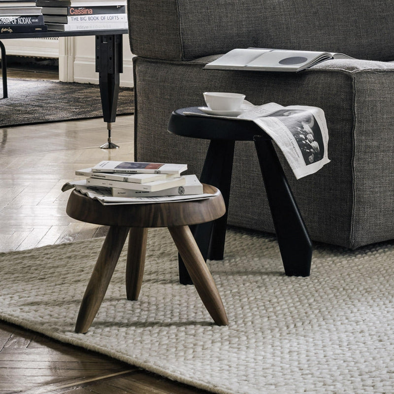 Tabouret Berger - Cassina-Chêne teinté noir-The Woods Gallery