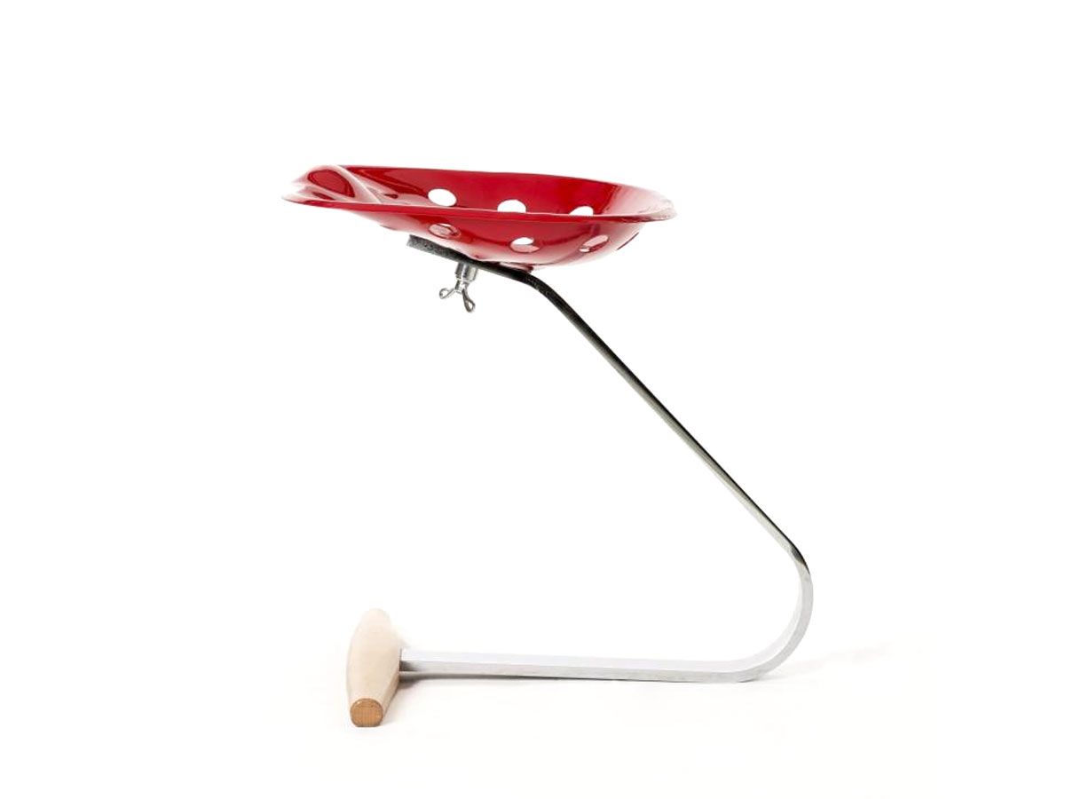 Tabouret Mezzadro de Achille et Pier Giacomo Castiglioni - Zanotta-Blanc-The Woods Gallery