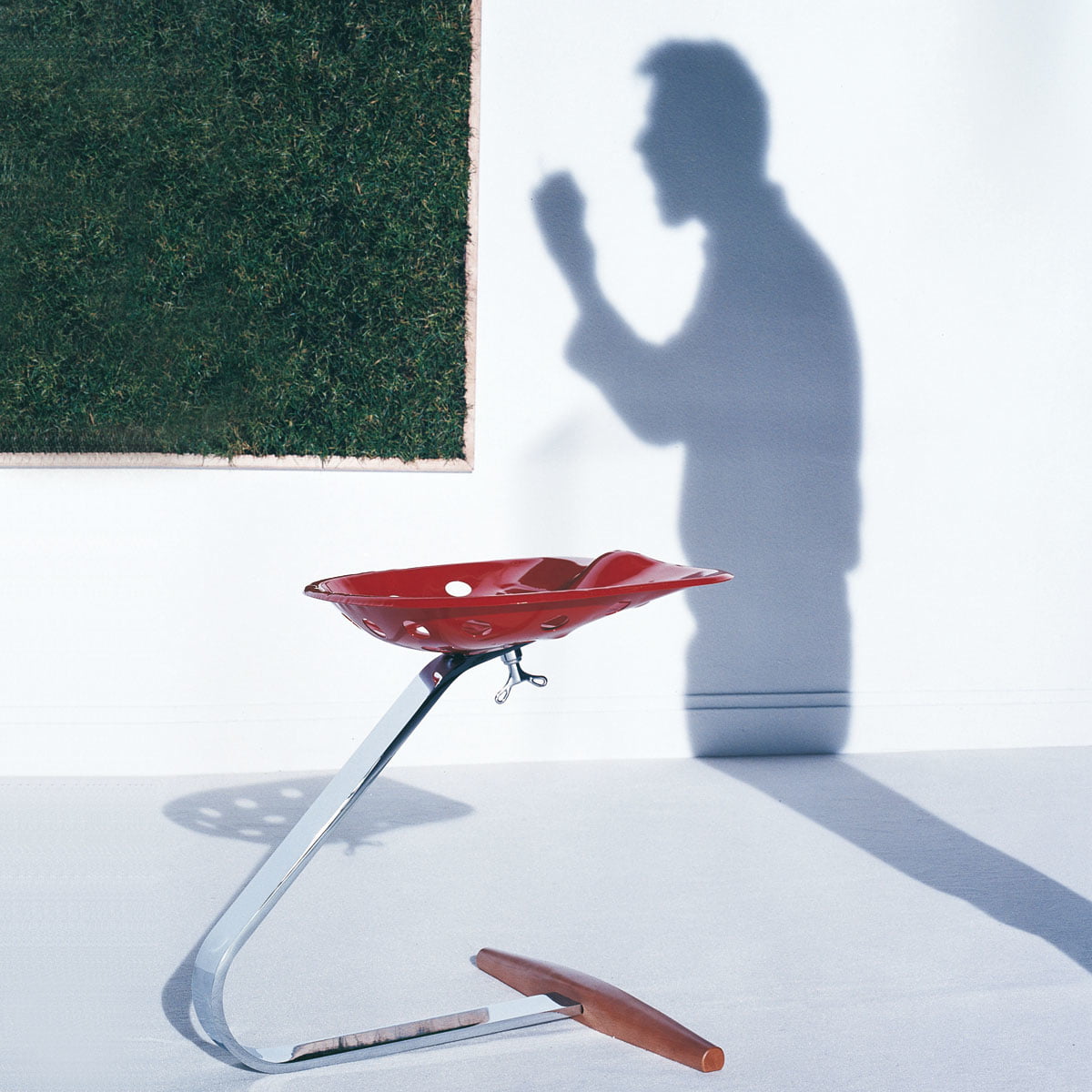 Tabouret Mezzadro de Achille et Pier Giacomo Castiglioni - Zanotta-Blanc-The Woods Gallery