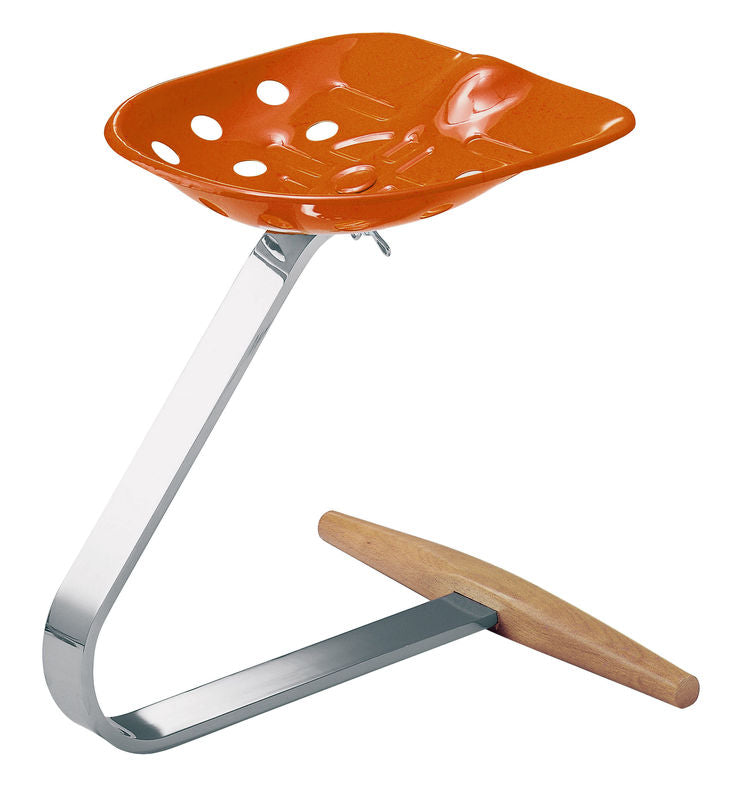 Tabouret Mezzadro de Achille et Pier Giacomo Castiglioni - Zanotta-Orange-The Woods Gallery