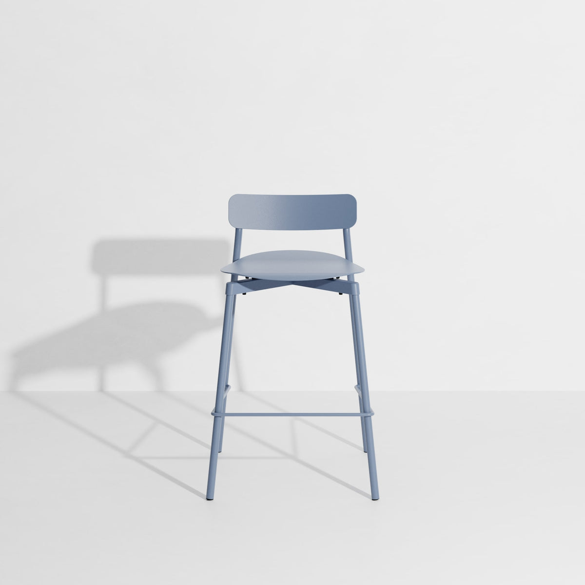 Tabouret de bar Fromme 65 cm de Tom Chung - Petite Friture-Bleu Pigeon-The Woods Gallery