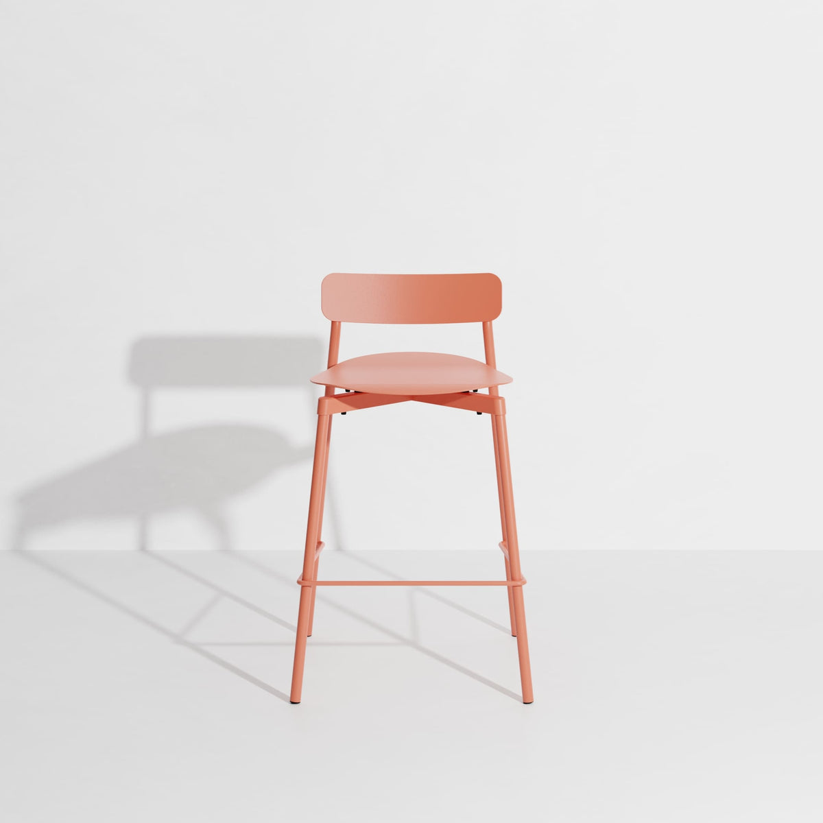 Tabouret de bar Fromme 65 cm de Tom Chung - Petite Friture-Corail-The Woods Gallery