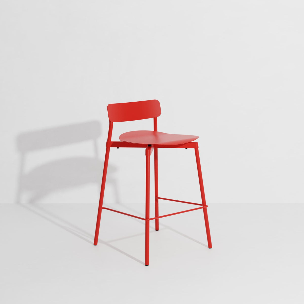 Tabouret de bar Fromme 65 cm de Tom Chung - Petite Friture-Rouge-The Woods Gallery