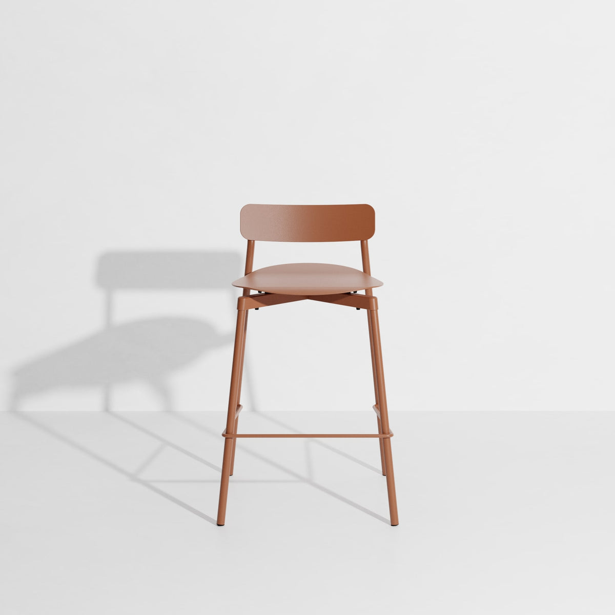 Tabouret de bar Fromme 65 cm de Tom Chung - Petite Friture-Terracotta-The Woods Gallery