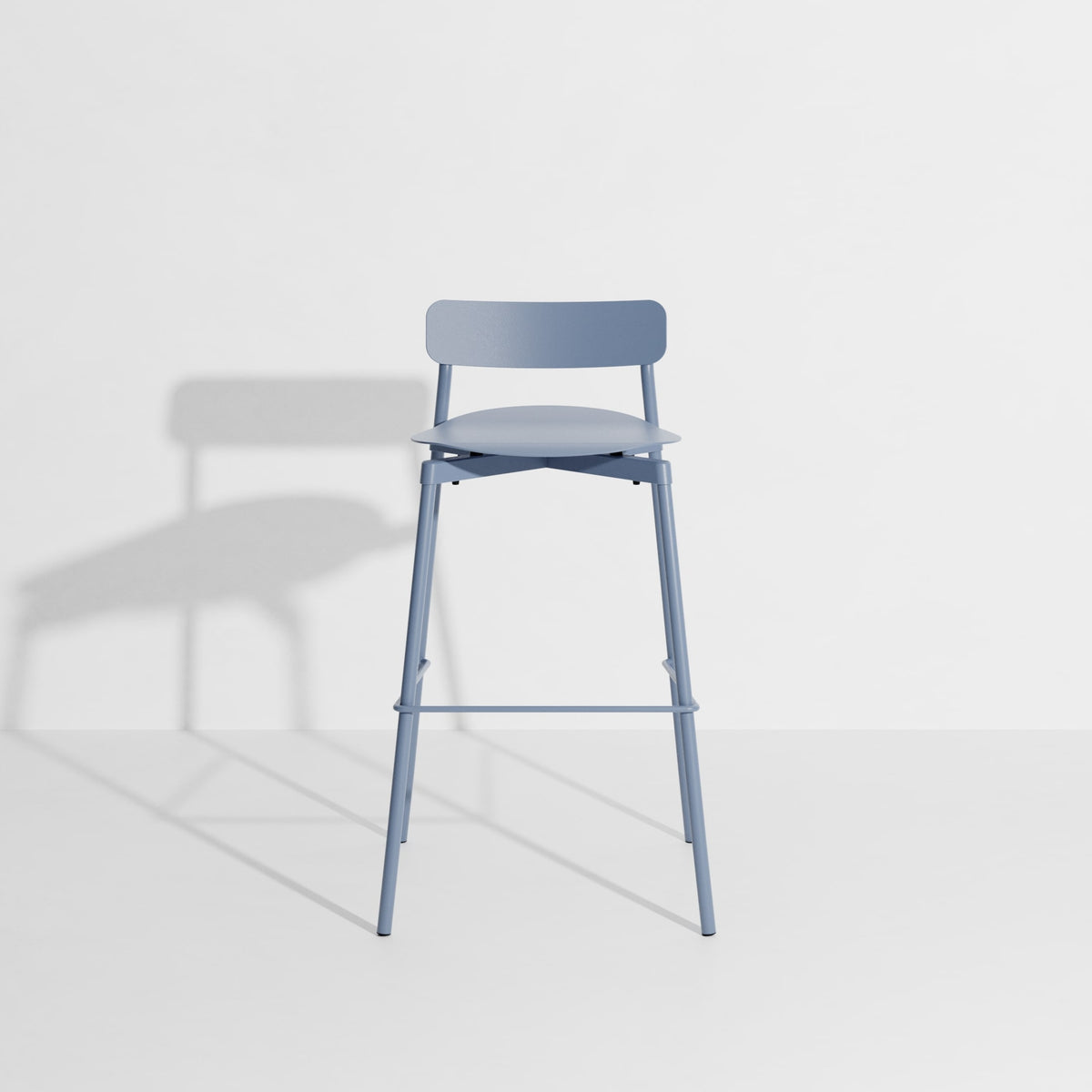 Tabouret de bar Fromme 75 cm de Tom Chung - Petite Friture-Bleu Pigeon-The Woods Gallery