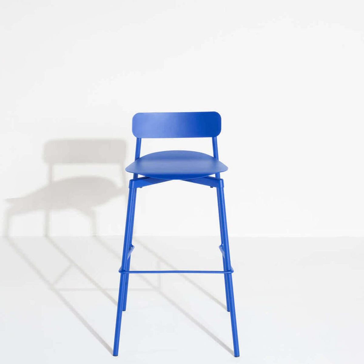 Tabouret de bar Fromme 75 cm de Tom Chung - Petite Friture-Bleu-The Woods Gallery