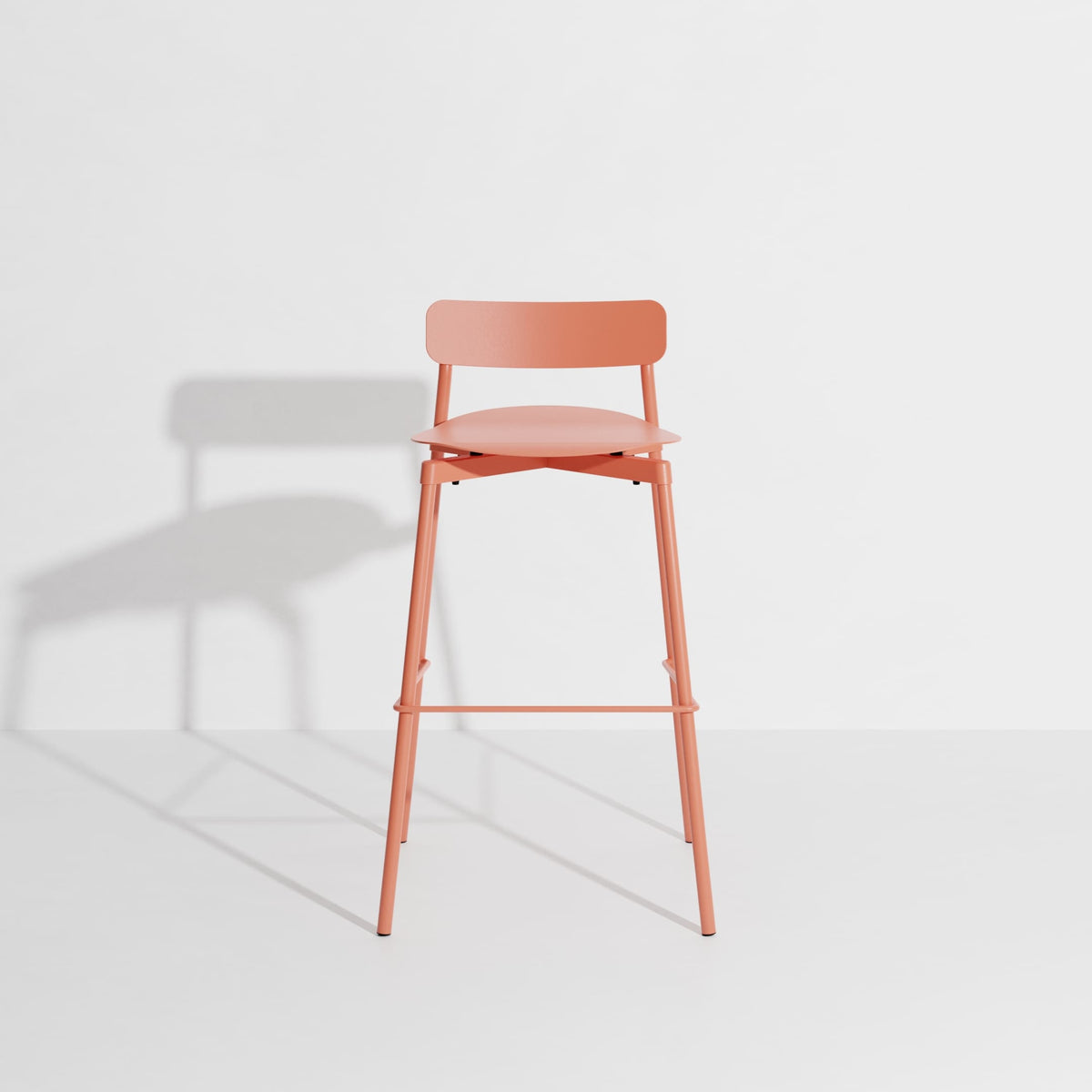 Tabouret de bar Fromme 75 cm de Tom Chung - Petite Friture-Corail-The Woods Gallery