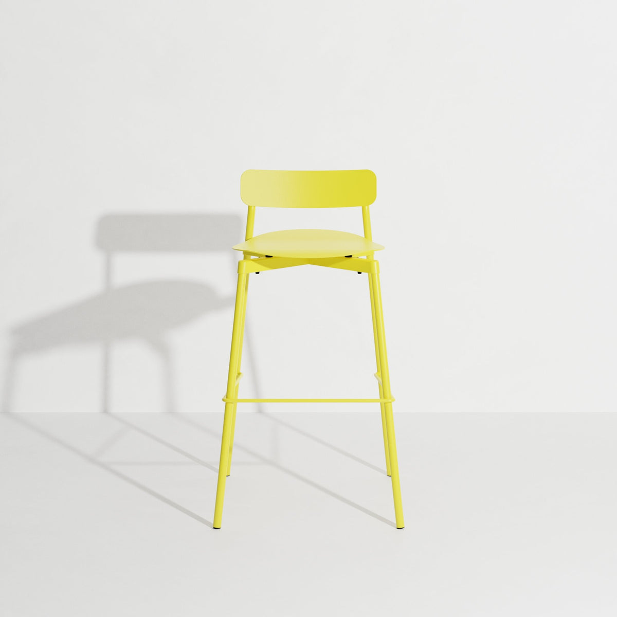 Tabouret de bar Fromme 75 cm de Tom Chung - Petite Friture-Jaune-The Woods Gallery