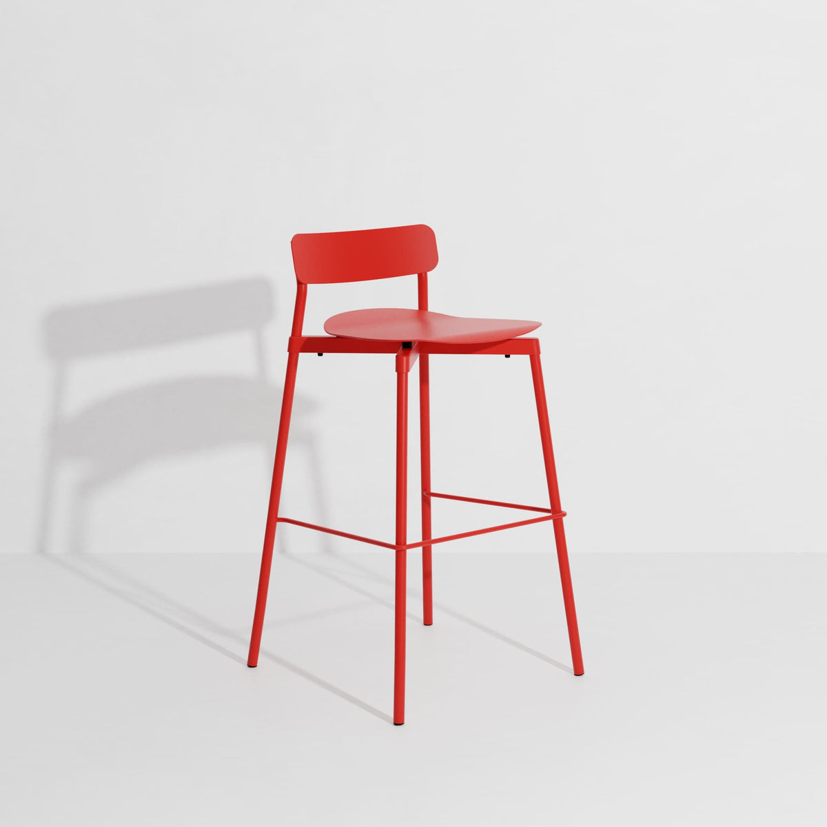 Tabouret de bar Fromme 75 cm de Tom Chung - Petite Friture-Rouge-The Woods Gallery