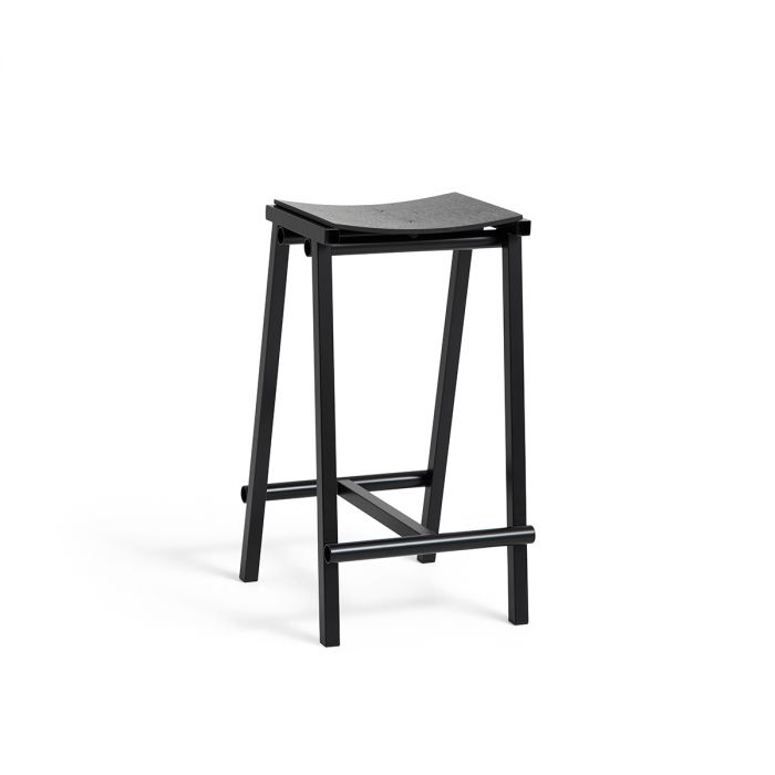 Tabouret de bar Taburete 8 H66 et H76 par Marc Morro - Hay-Noir-H76-The Woods Gallery