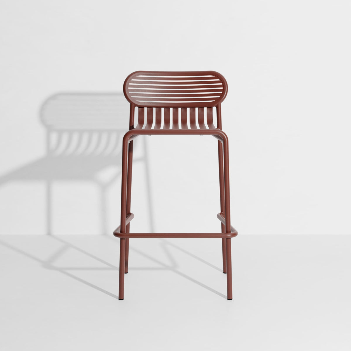Tabouret de bar Week-End de Studio Brichet-Ziegler - Petite Friture-Rouge-Brun-The Woods Gallery