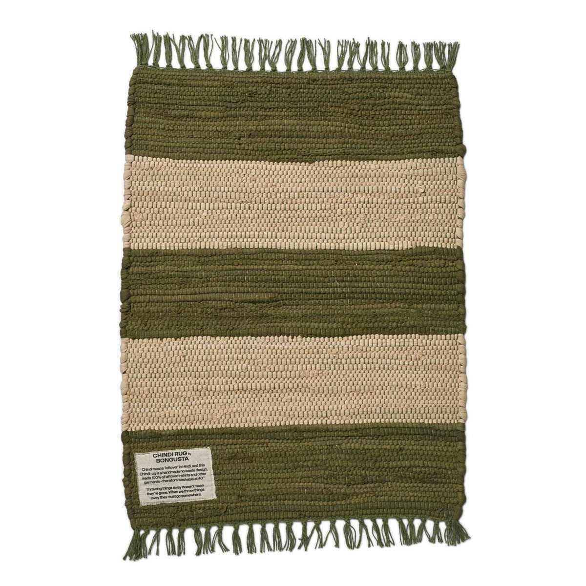 Tapis Chindi Rug - Bongusta-60 x 90-Lilas - Doré-The Woods Gallery