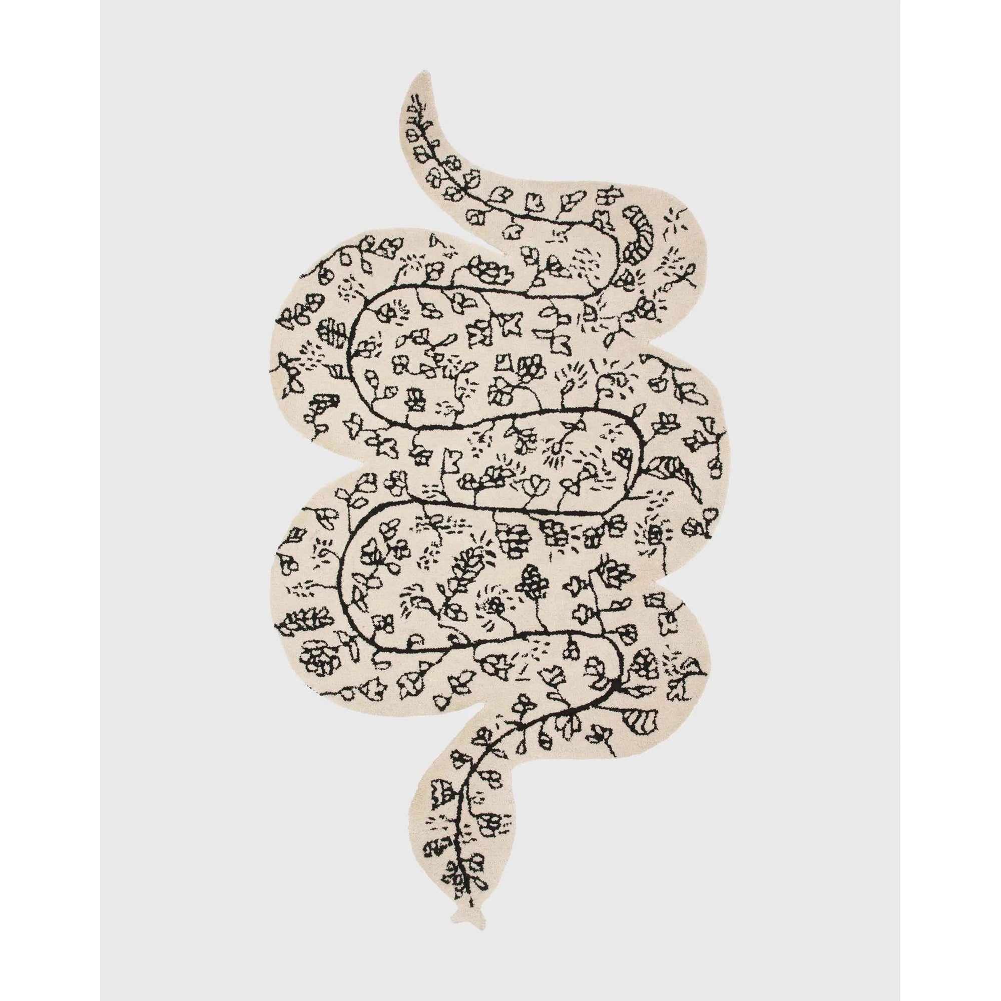 Tapis Serpent - Bongusta Blanc, Moutarde, Marron