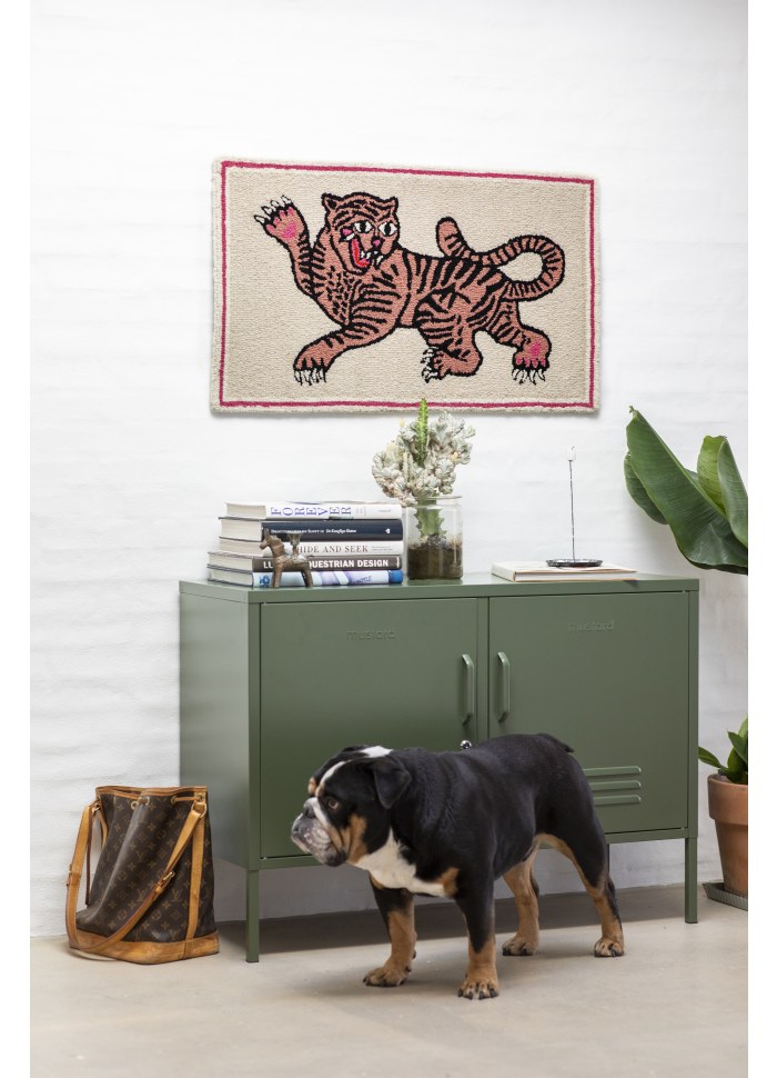 Tapis mural Frame Rug Pink Tiger - Bongusta-The Woods Gallery