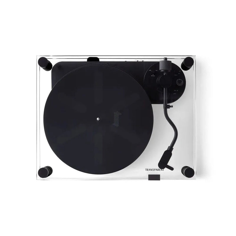 Transparent Turntable TT - Transparent Speaker-Noir-The Woods Gallery