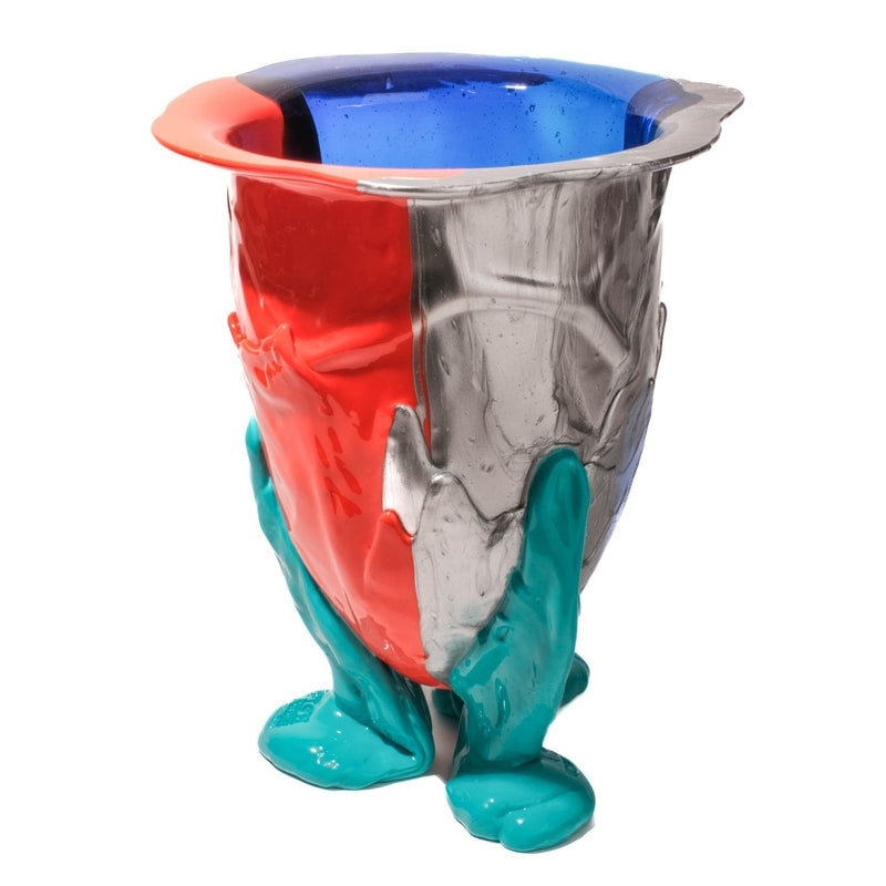 Vase Amazonia Blue, Orange, Silver, Turquoise par Gaetano Pesce - Fish Design-S-The Woods Gallery