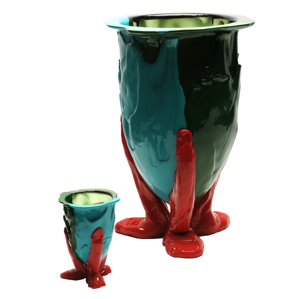 Vase Amazonia Green, Turquoise, Coral Red par Gaetano Pesce - Fish Design-S-The Woods Gallery