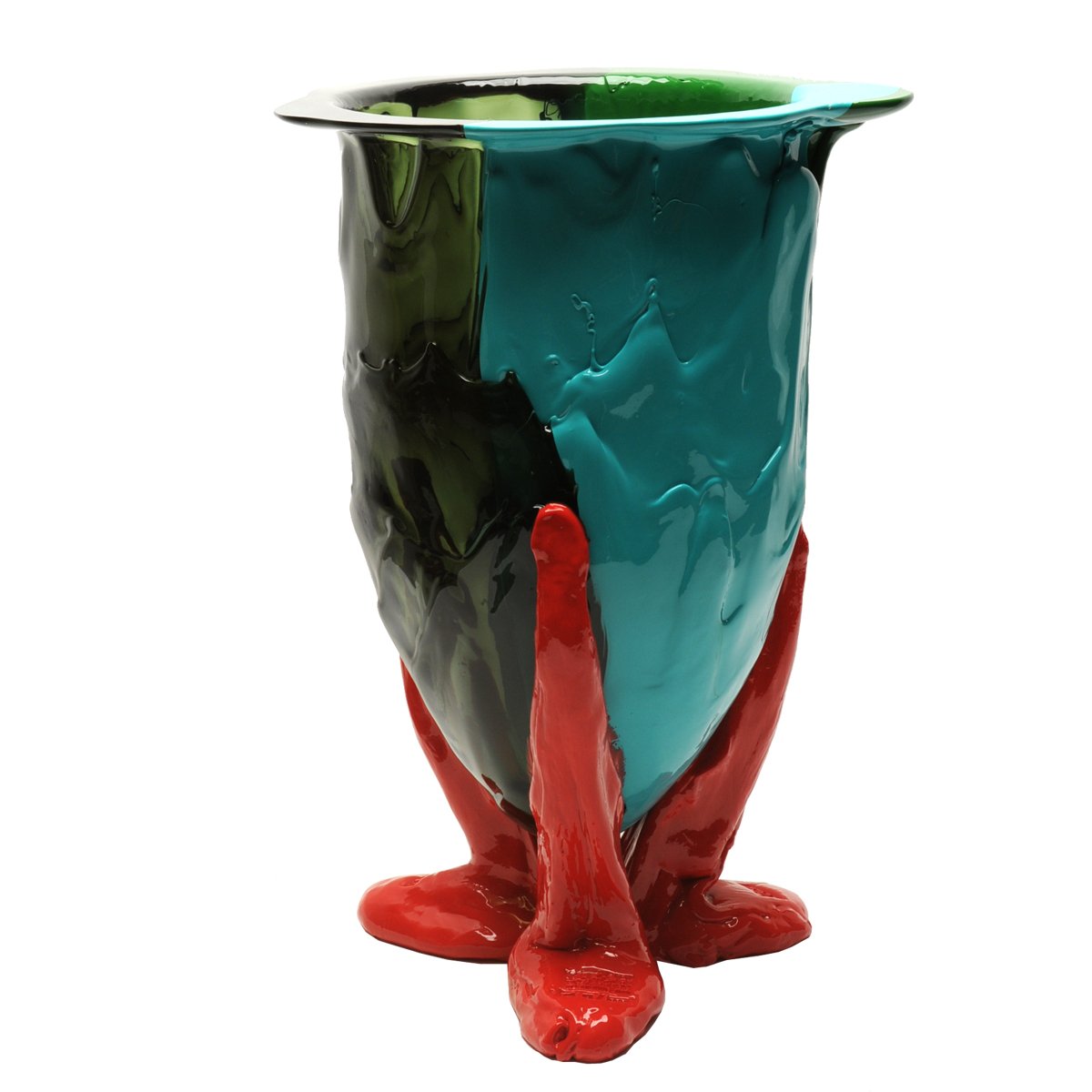 Vase Amazonia Green, Turquoise, Coral Red par Gaetano Pesce - Fish Design-S-The Woods Gallery
