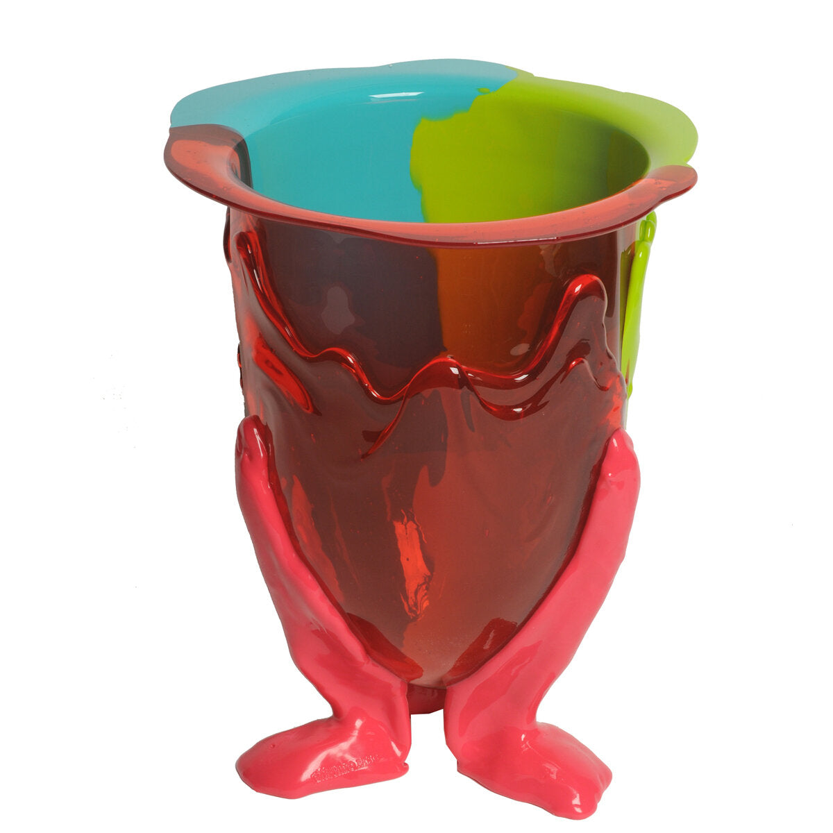 Vase Amazonia Orange, Lime, Turquoise, Fuchsia par Gaetano Pesce - Fish Design-S-The Woods Gallery