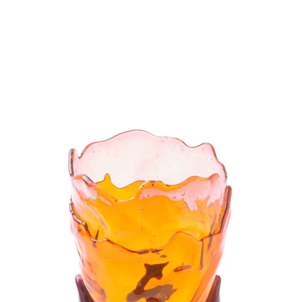 Vase Clear Extra Colour - Clear Pink, Clear Orange And Matt Cherry par Gaetano Pesce - Fish Design-S-The Woods Gallery