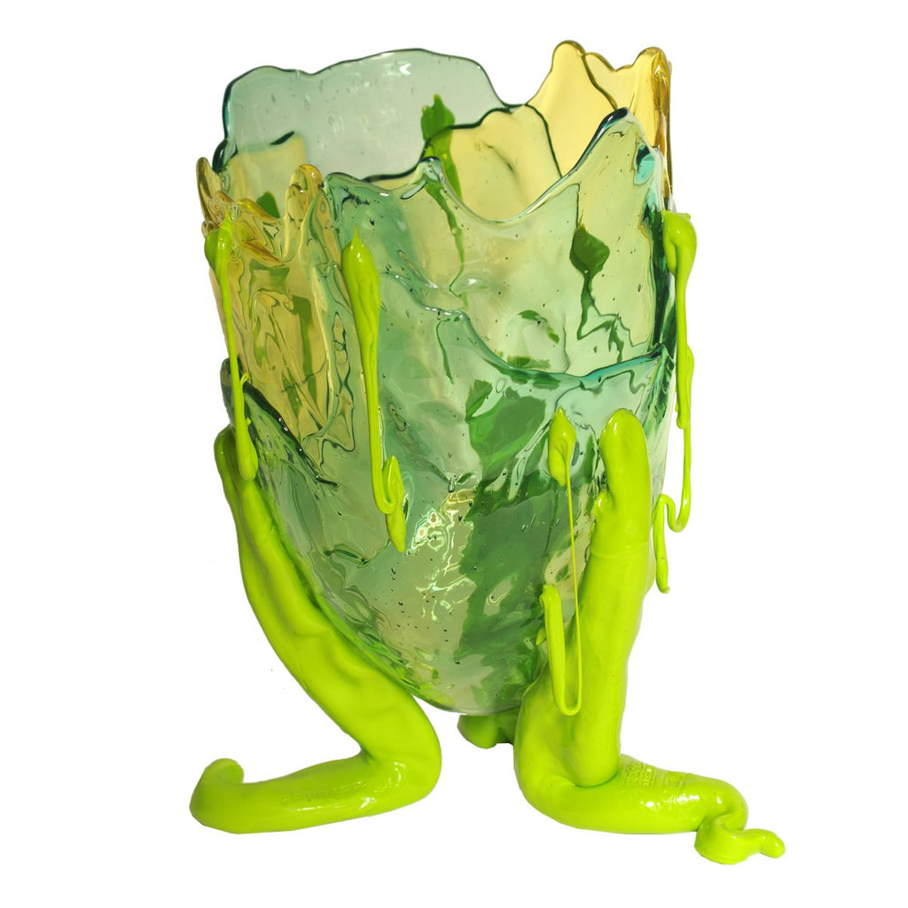 Vase Clear Special - Extra Colour - Clear Aqua, Clear Yellow And Matt Lime par Gaetano Pesce - Fish Design-S-The Woods Gallery