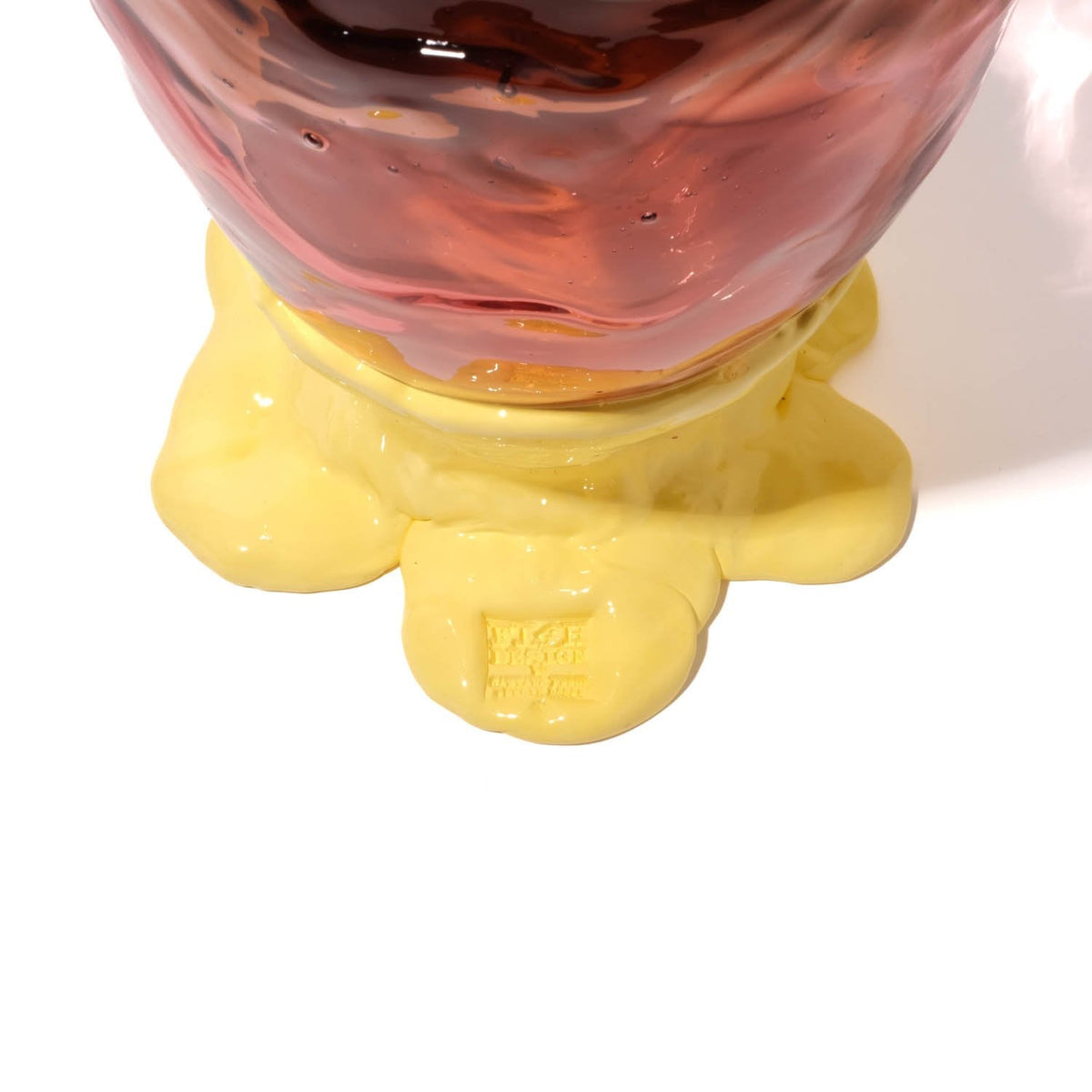 Vase Flower - Clear Brown, Clear Antique Pink And Matt Pastel Yellow par Gaetano Pesce - Fish Design-L-The Woods Gallery