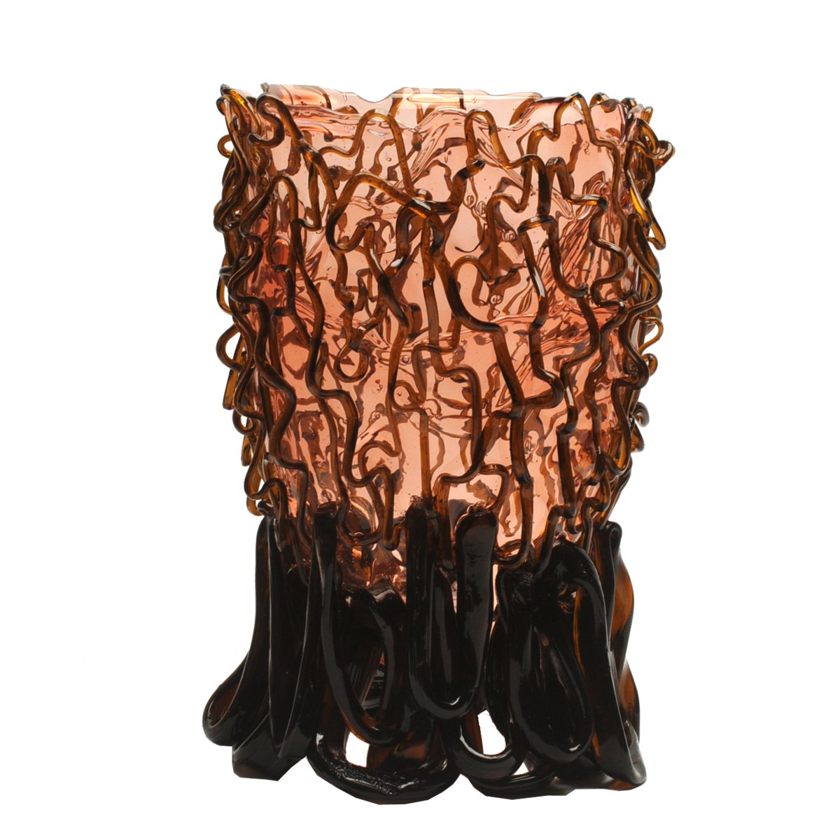 Vase Medusa - Clear Pink And Clear Brown par Gaetano Pesce - Fish Design-S-The Woods Gallery