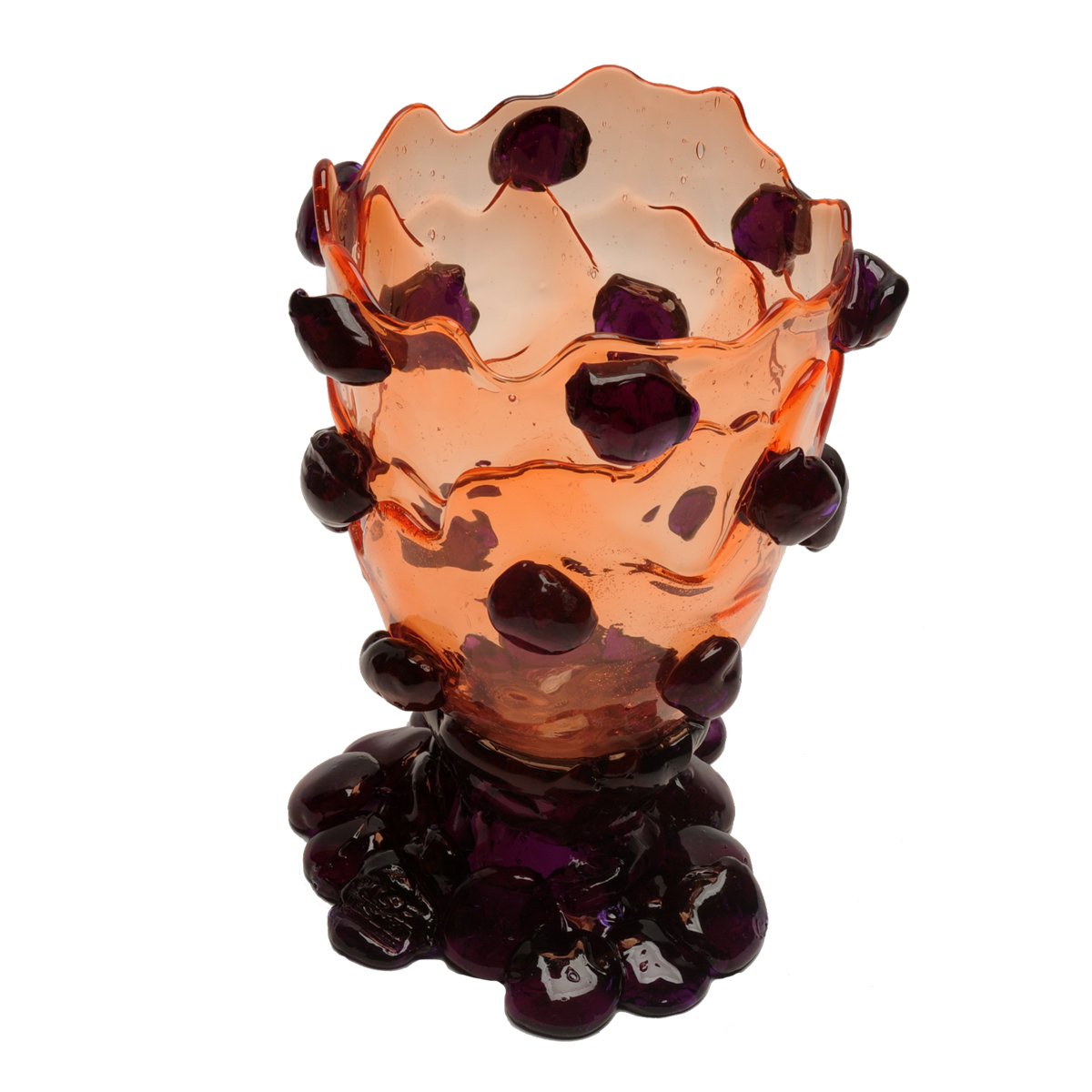 Vase Nugget - Clear Ruby, Purple par Gaetano Pesce - Fish Design-M-The Woods Gallery