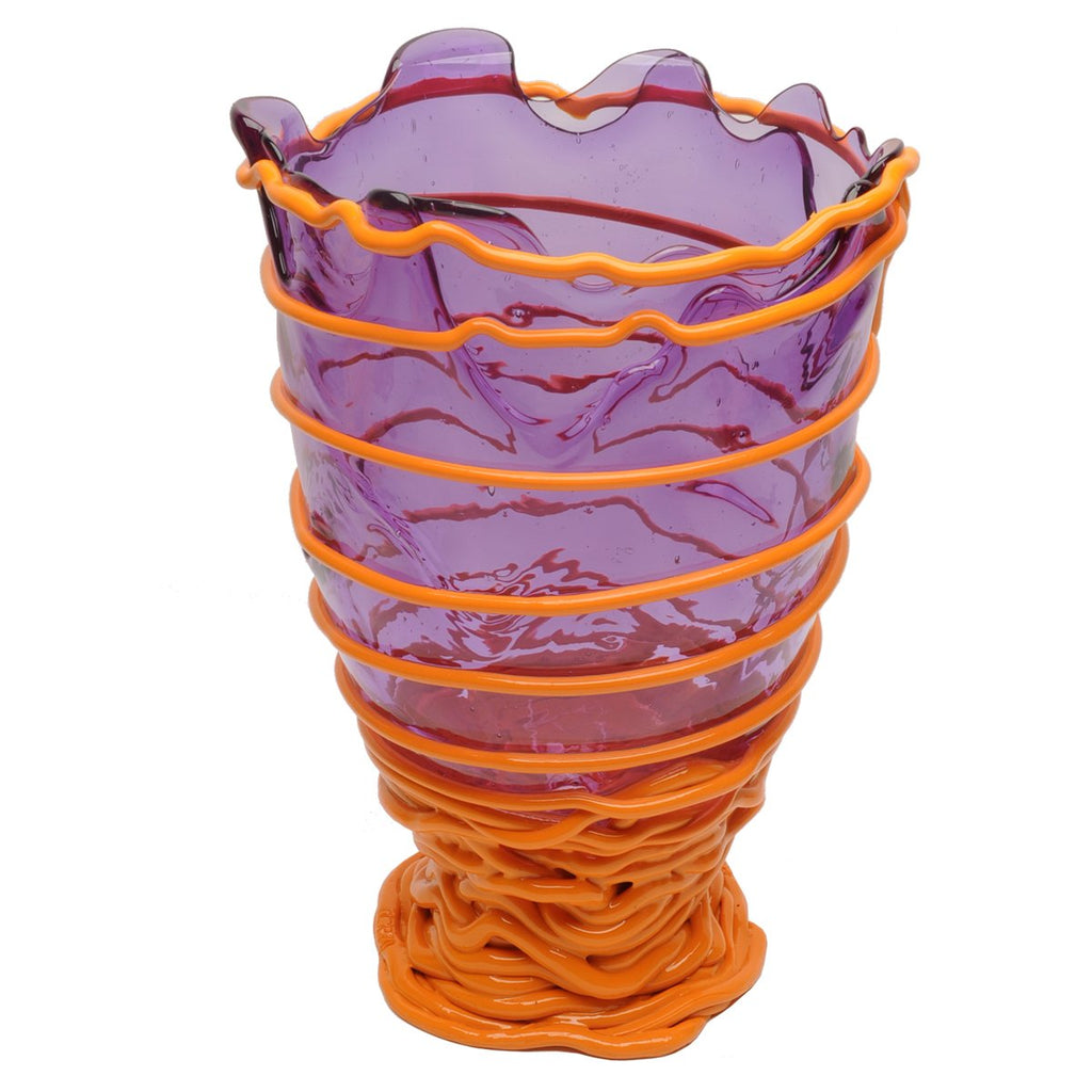 Vase Pompitu II - Clear Lilac And Matt Pumpkin par Gaetano Pesce - Fish Design-S-The Woods Gallery