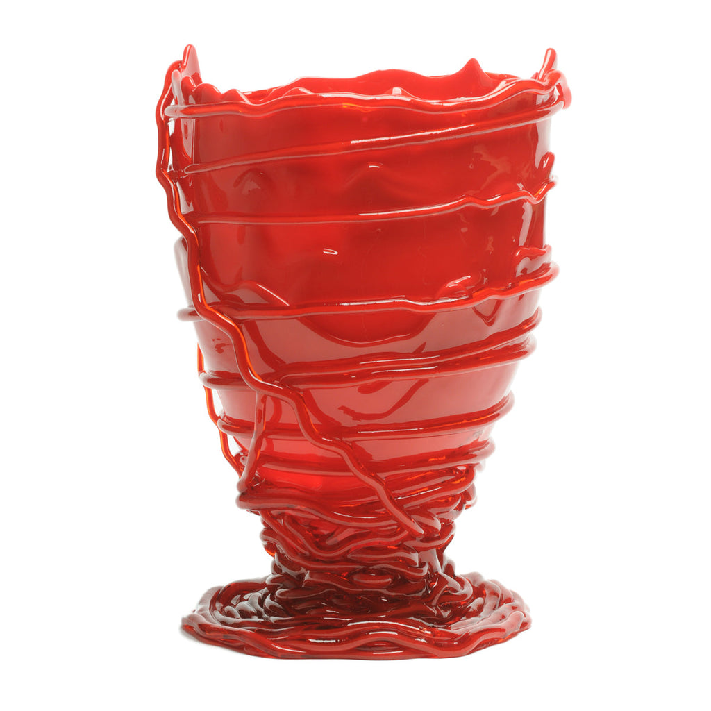 Vase Pompitu II - Matt Red, Clear Red par Gaetano Pesce - Fish Design-S-The Woods Gallery