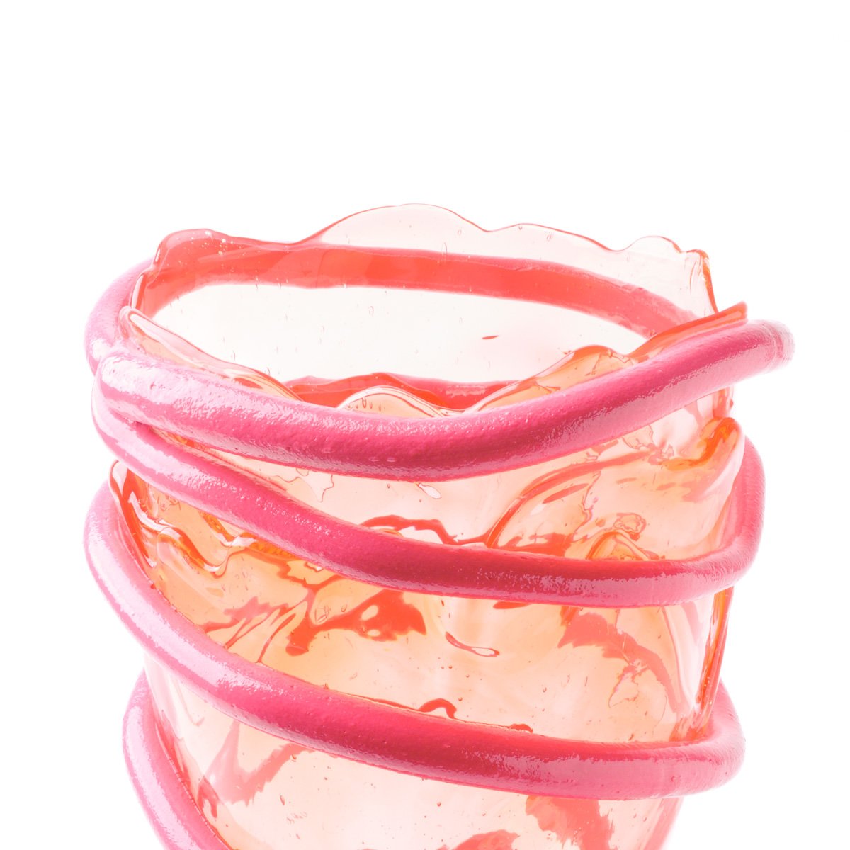 Vase Pompitu - bouteille Rubis Clair, Fuchsia de Gaetano Pesce - Fish Design-S-The Woods Gallery
