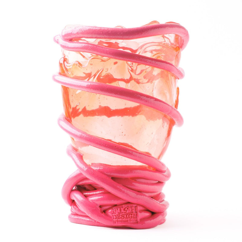 Vase Pompitu - bouteille Rubis Clair, Fuchsia de Gaetano Pesce - Fish Design-S-The Woods Gallery