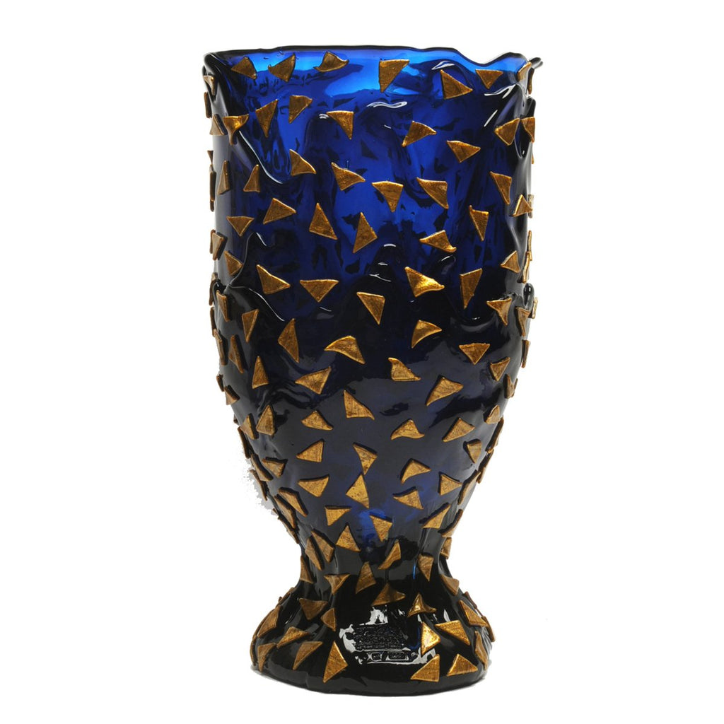 Vase Rock - Clear Blue And Gold par Gaetano Pesce - Fish Design-S-The Woods Gallery