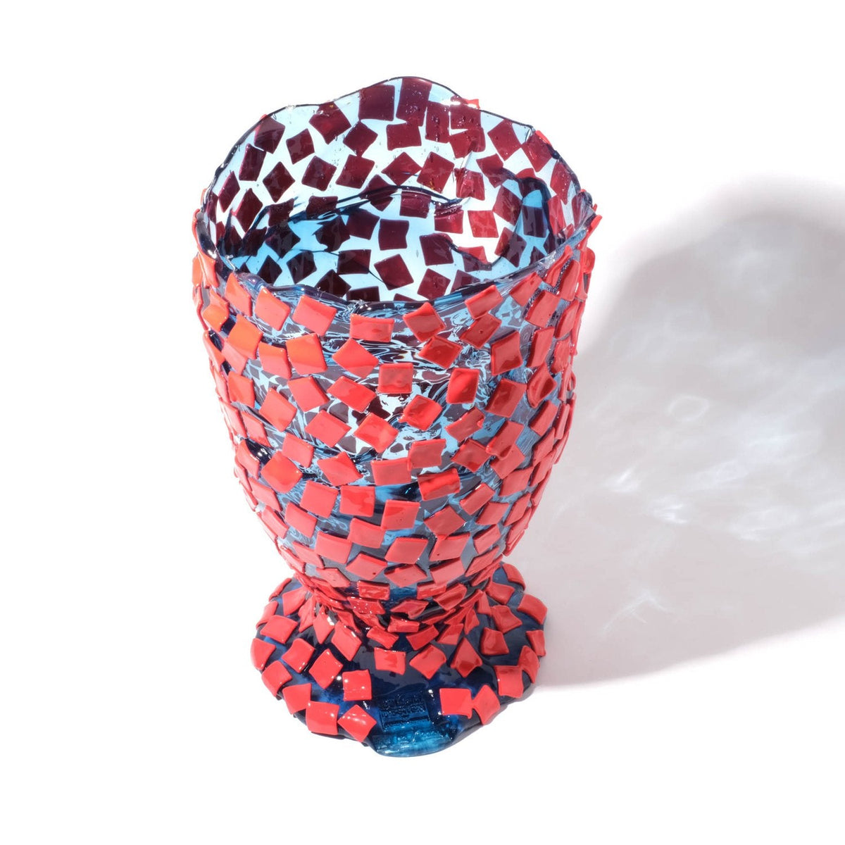 Vase Rock - Clear Light Blue And Matt Sorbet par Gaetano Pesce - Fish Design-S-The Woods Gallery
