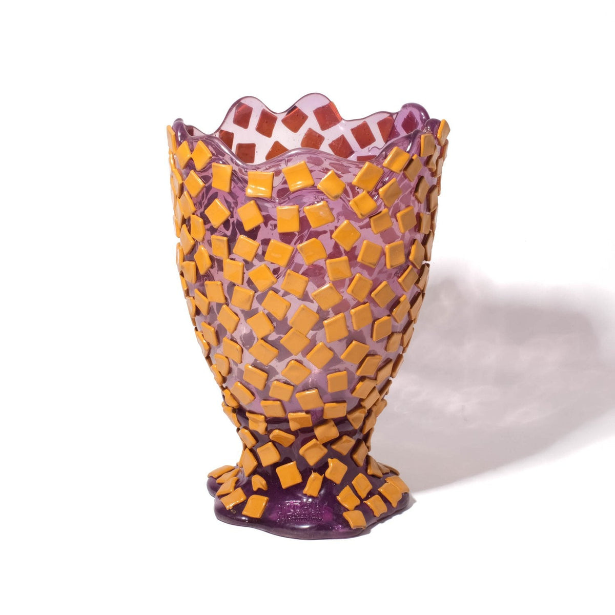 Vase Rock - Clear Lilac And Matt Ochre par Gaetano Pesce - Fish Design-S-The Woods Gallery