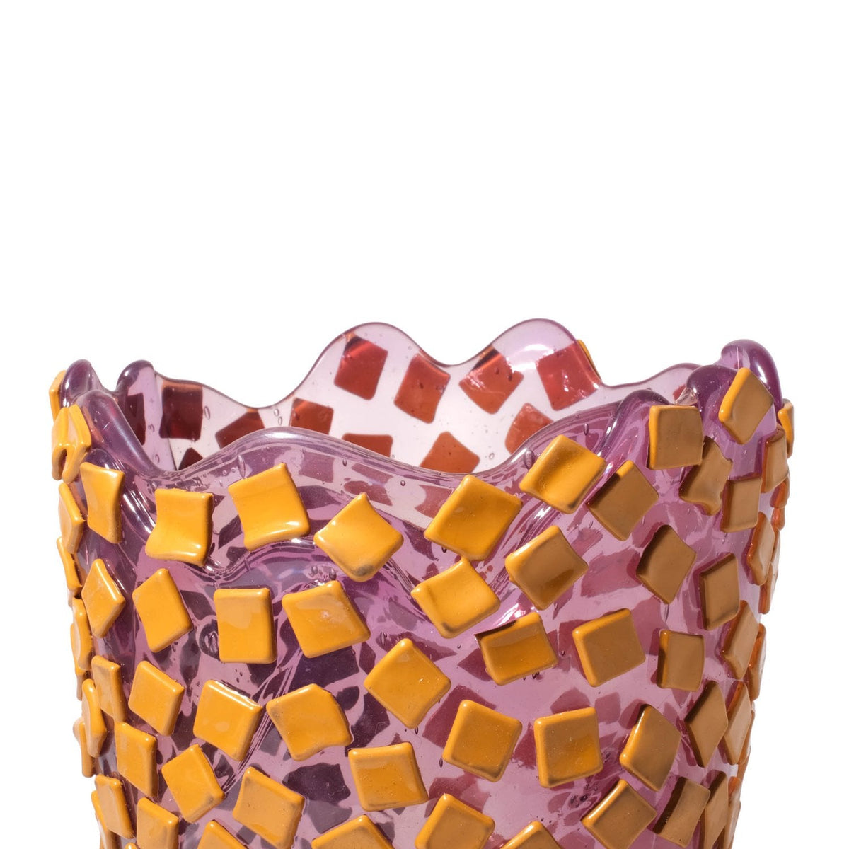 Vase Rock - Clear Lilac And Matt Ochre par Gaetano Pesce - Fish Design-S-The Woods Gallery