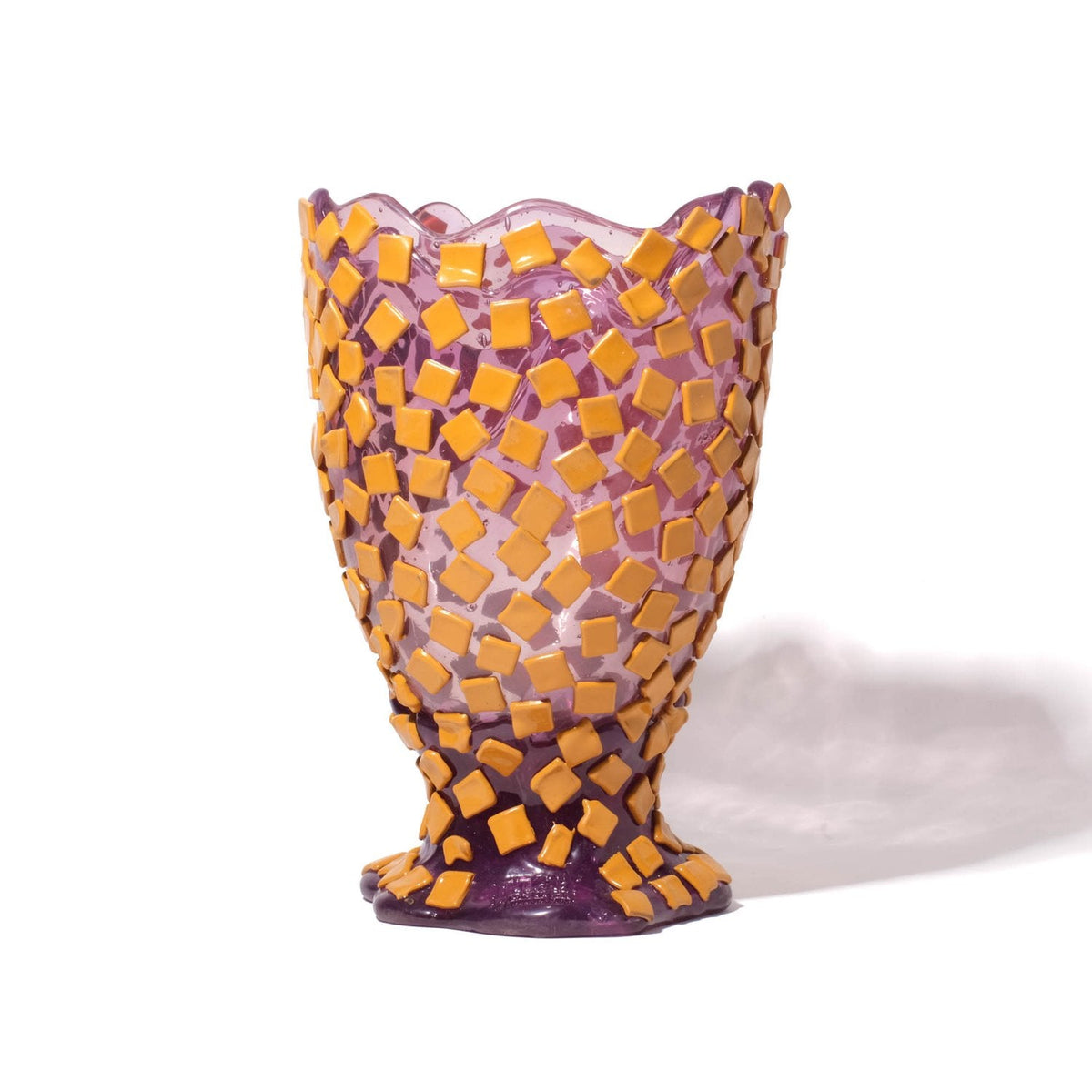 Vase Rock - Clear Lilac And Matt Ochre par Gaetano Pesce - Fish Design-S-The Woods Gallery