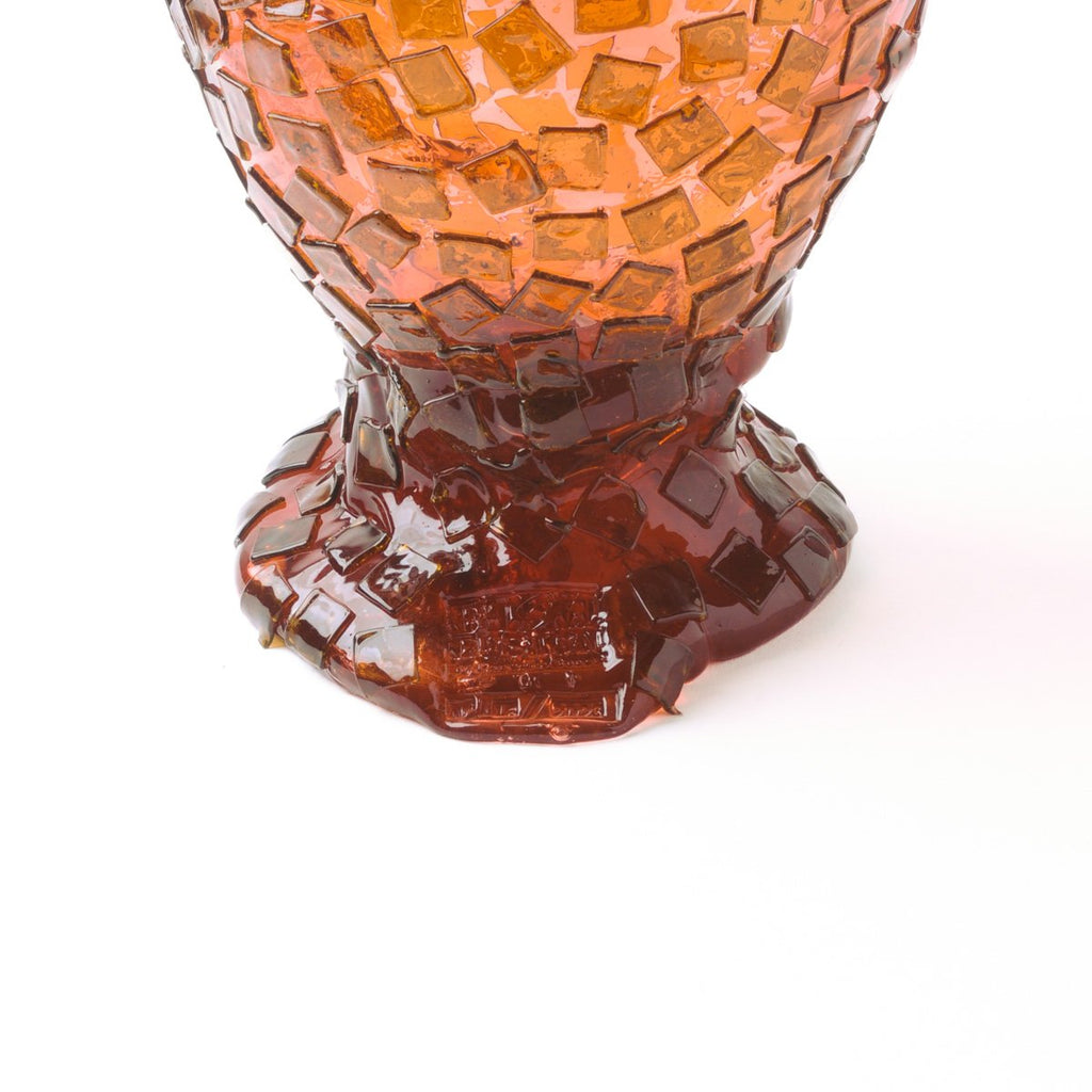 Vase Rock - Clear Pink And Clear Brown par Gaetano Pesce - Fish Design-S-The Woods Gallery