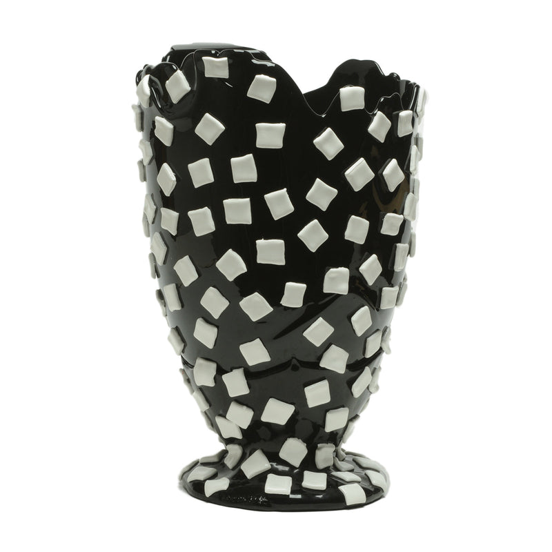 Vase Rock - Matt Black, White par Gaetano Pesce - Fish Design-S-The Woods Gallery