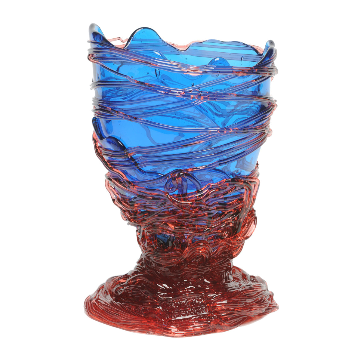 Vase Spaghetti - Clear Blue And Fuchsia par Gaetano Pesce - Fish Design-S-The Woods Gallery
