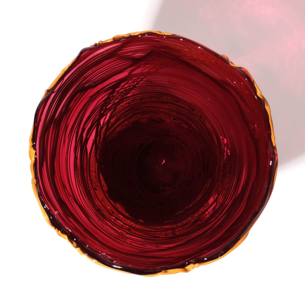 Vase Spaghetti - Clear Fuchsia And Matt Ochre par Gaetano Pesce - Fish Design-S-The Woods Gallery