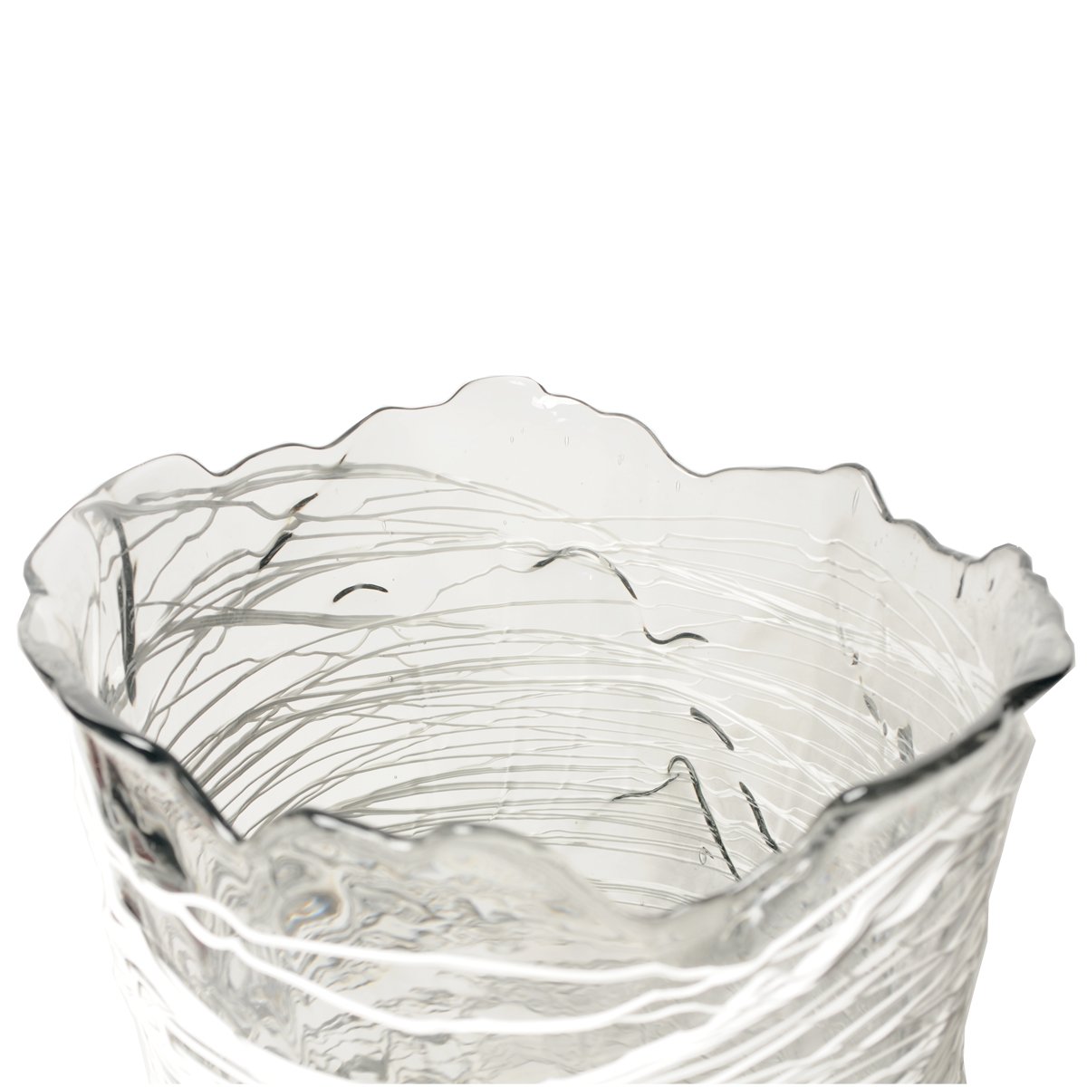 Vase Spaghetti - Clear , White par Gaetano Pesce - Fish Design-S-The Woods Gallery