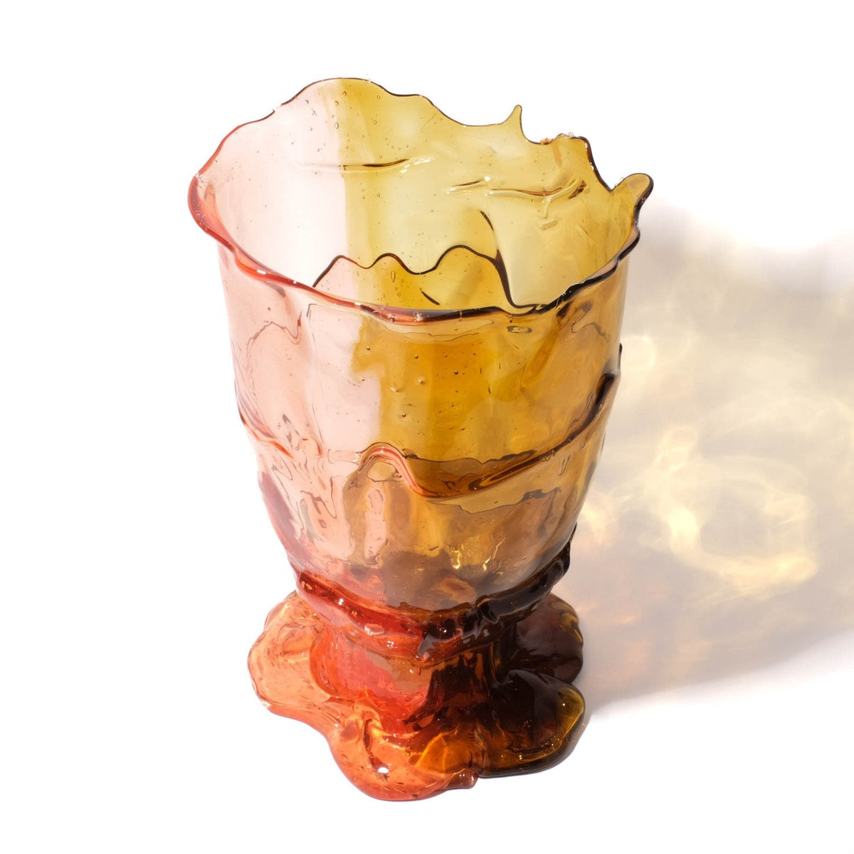 Vase Twins C - Clear Amber And Clear Light Ruby par Gaetano Pesce - Fish Design-S-The Woods Gallery