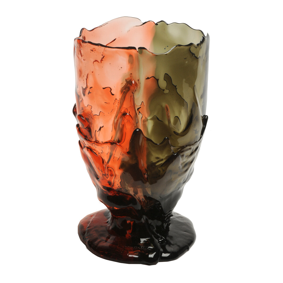 Vase Twins C - Clear Pink and Fumè par Gaetano Pesce - Fish Design-S-The Woods Gallery