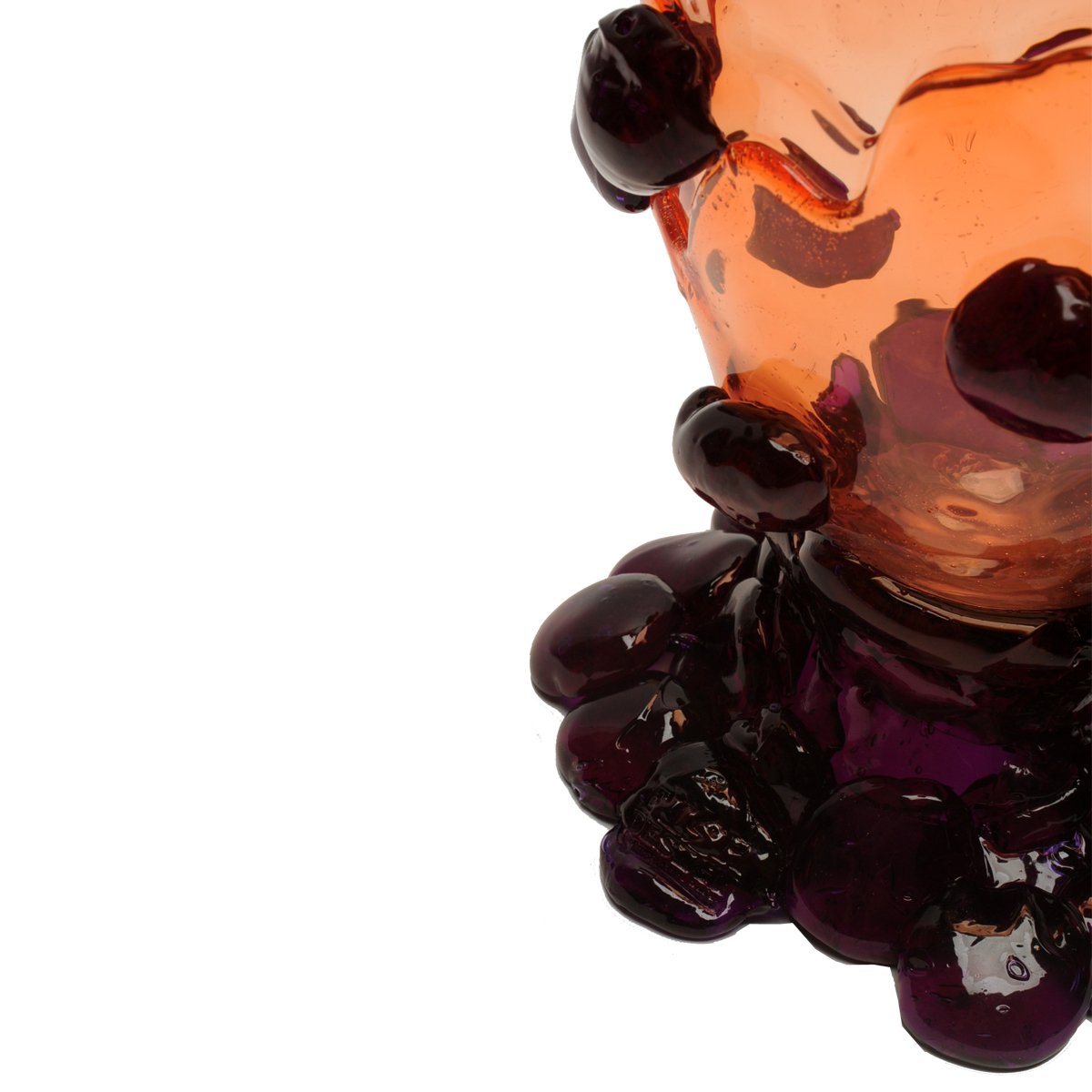 Vase en résine Nugget Clear Ruby/Purple M de Gaetano Pesce - Fish Design-The Woods Gallery