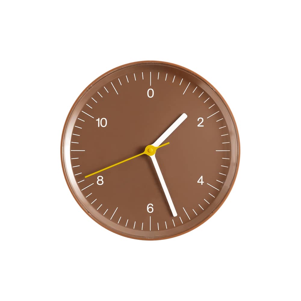 Wall Clock horloge de Jasper Morrison - Hay-Marron-The Woods Gallery