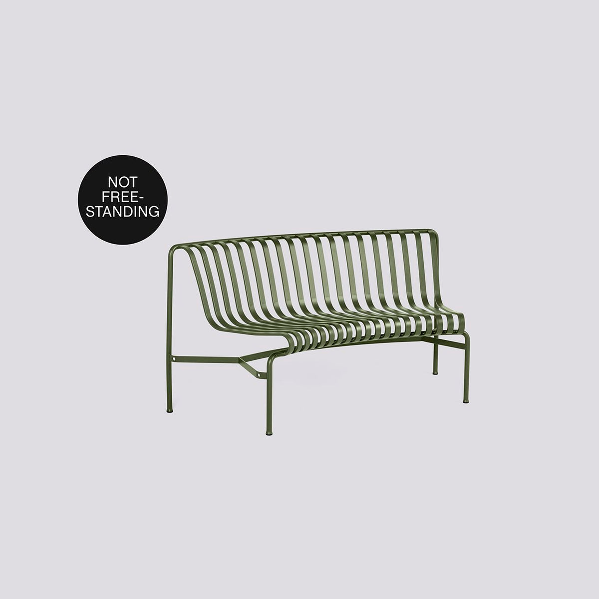 Banc Palissade Park Dining courbé vers l&