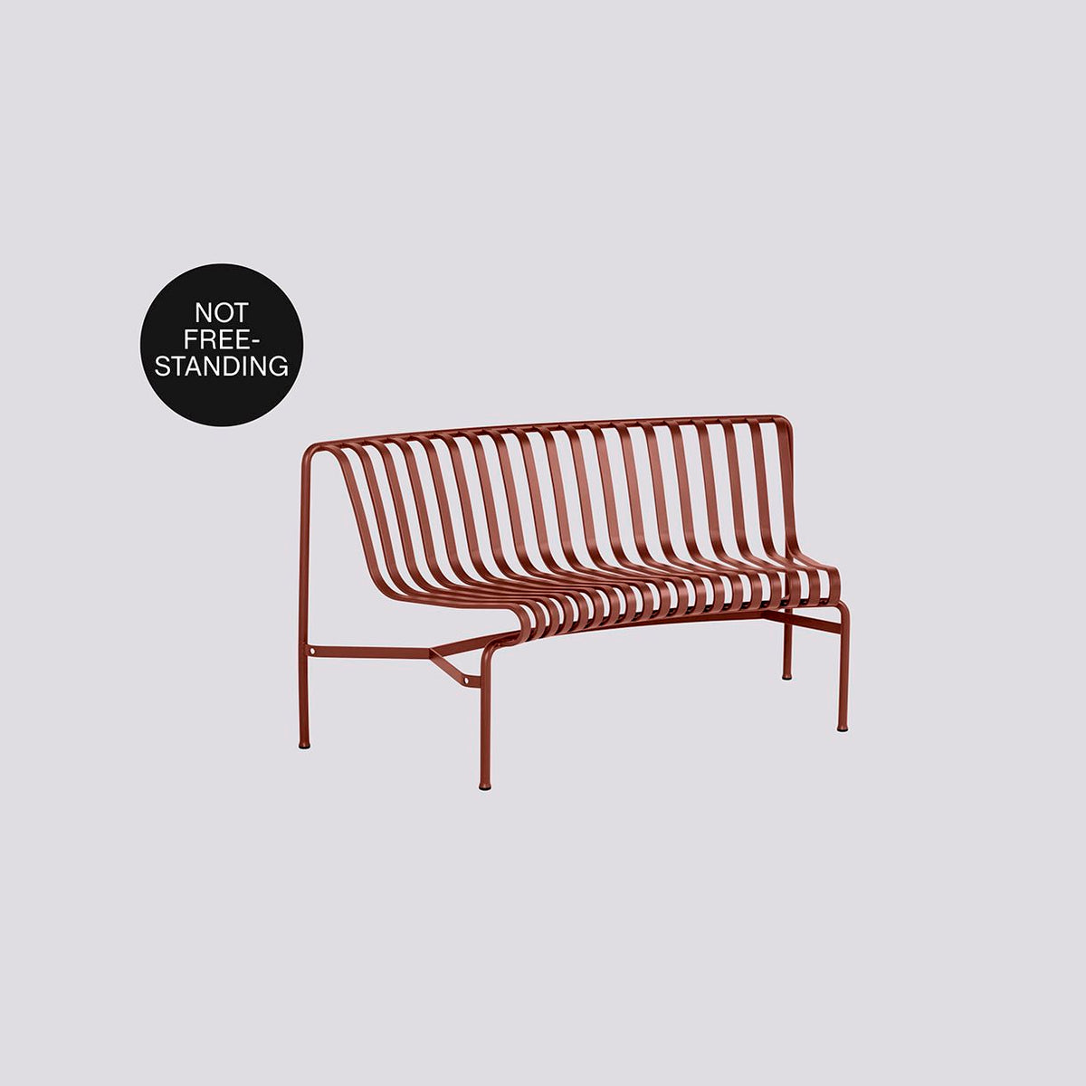 Banc Palissade Park Dining courbé vers l&