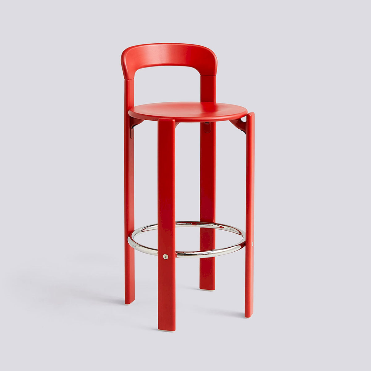 Tabouret de bar Rey par Bruno Rey - Hay-Rouge écarlate, Hauteur d&