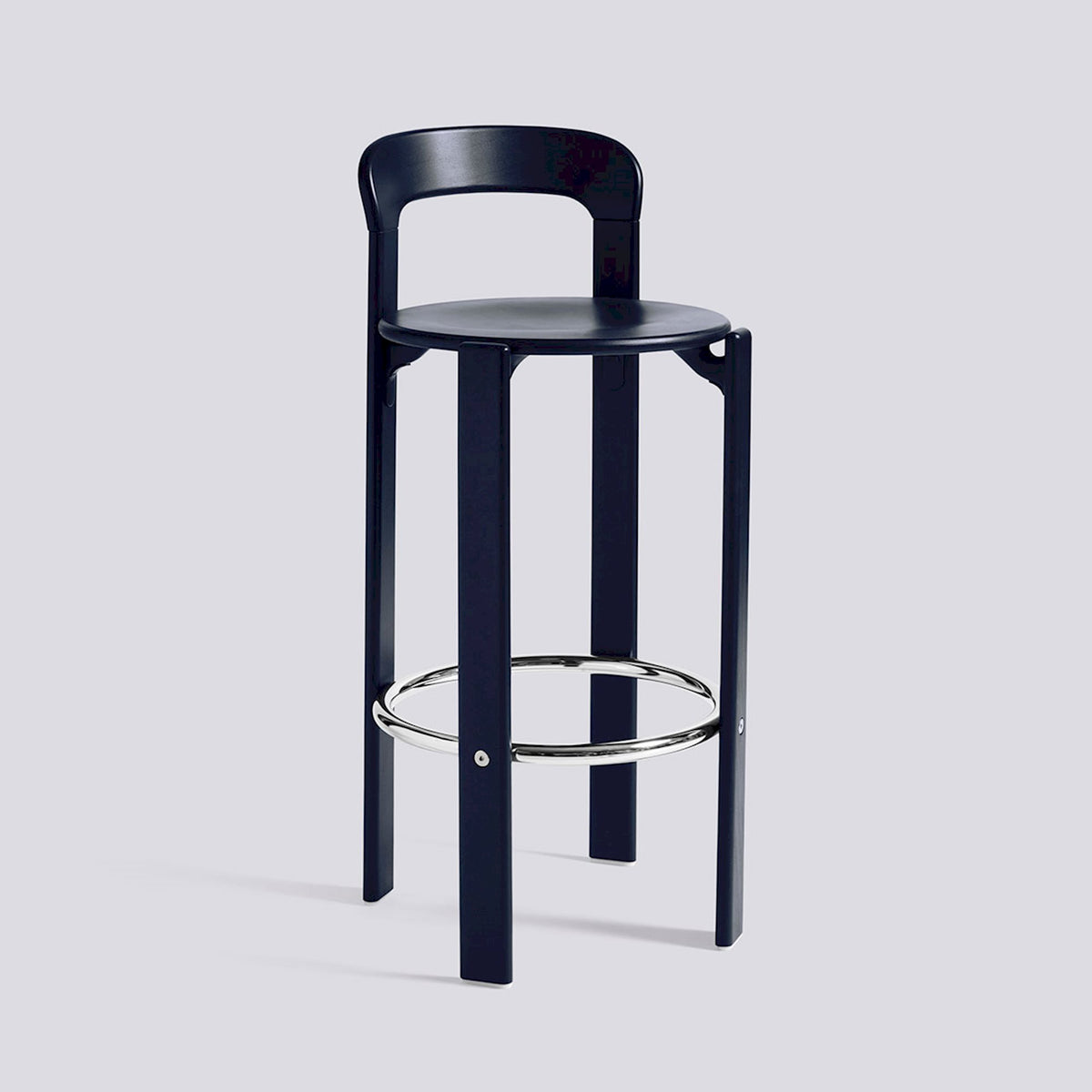 Tabouret de bar Rey par Bruno Rey - Hay-Bleu profond, Hauteur d&
